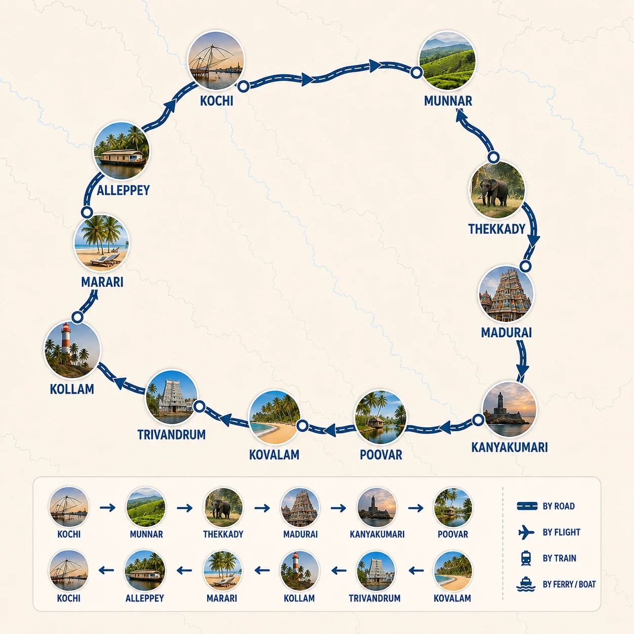 Classic tour of Kerala